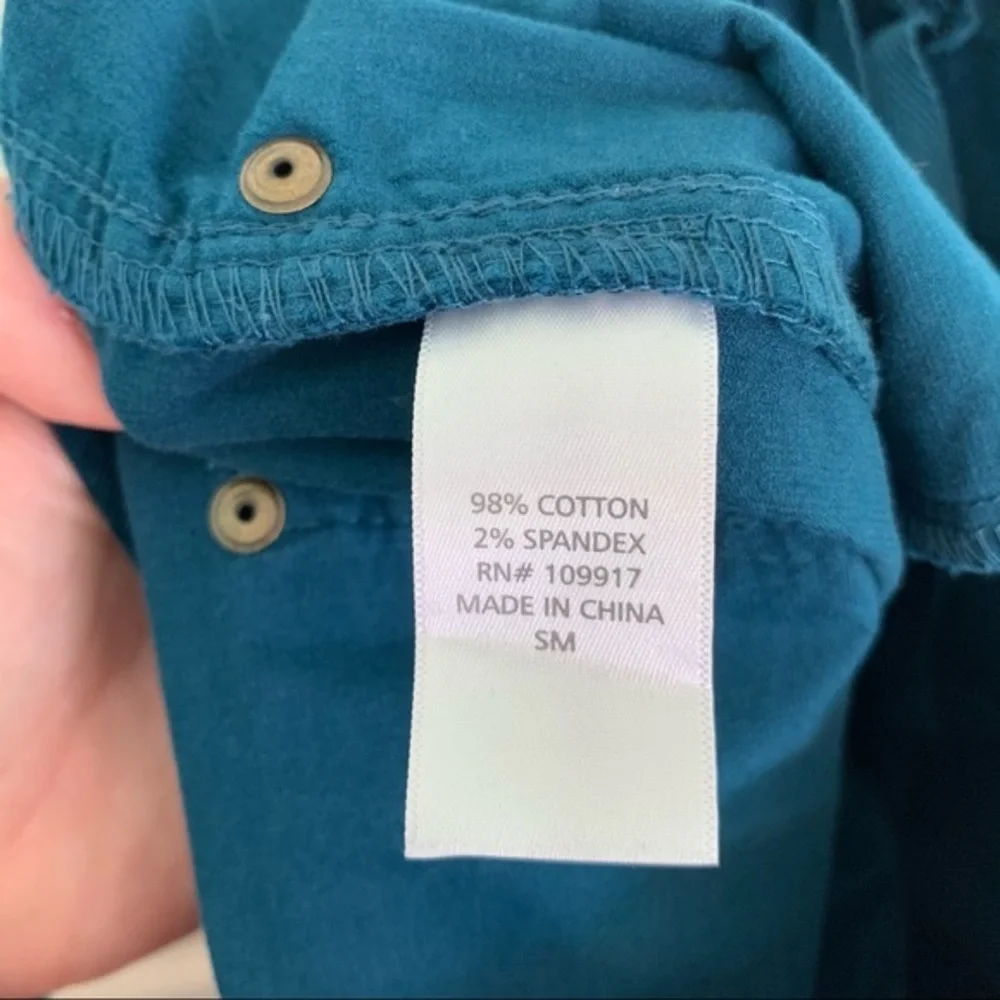 Pajama jeans‎ teal blue corduroy jeans size small